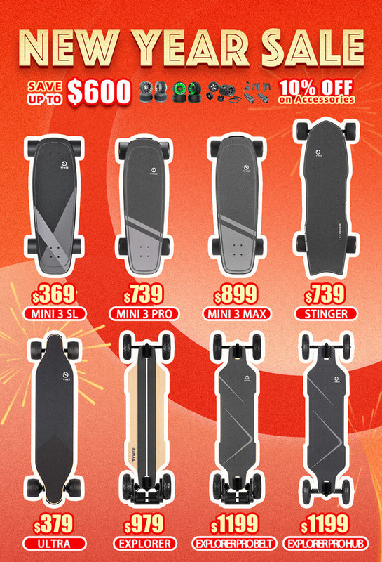 Tynee Board Best Electric Skateboard & Longboard New Year Sale