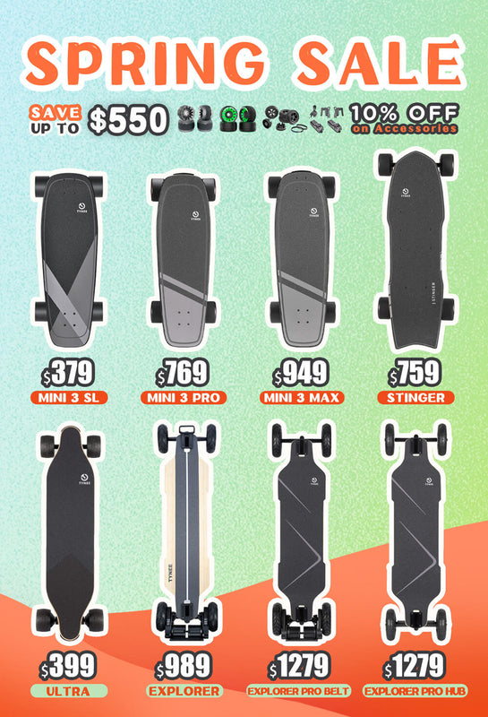 Tynee Board Electric SkateboardLongboard 2025 Spring Sale