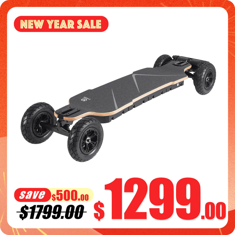 Tynee Explorer Pro Belt Motor All Terrain Off Road Electric Skateboard New Year Sale