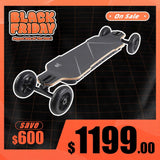 Tynee Explorer Pro Hub Motor All Terrain Off Road Electric Skateboard Black Friday Sale