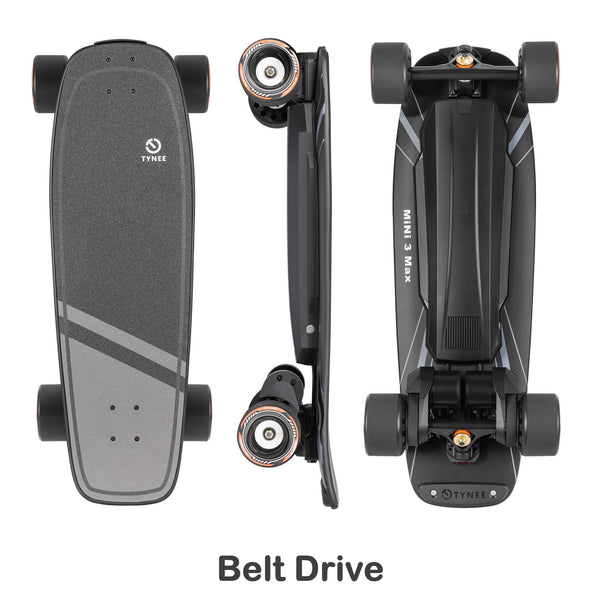 Tynee Mini 3 Max Most Powerful Portable Electric Skateboard & Longboard with Belt Drive